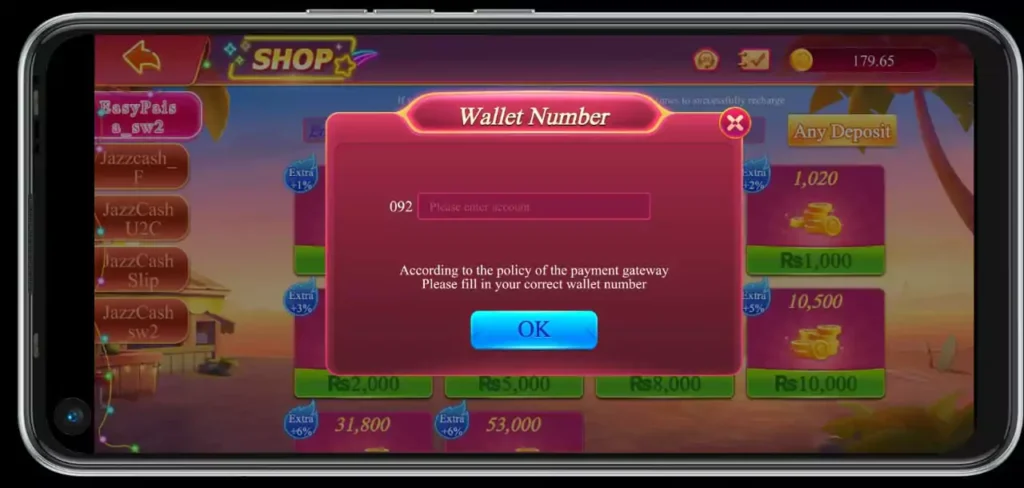 PK68 Game deposit Section