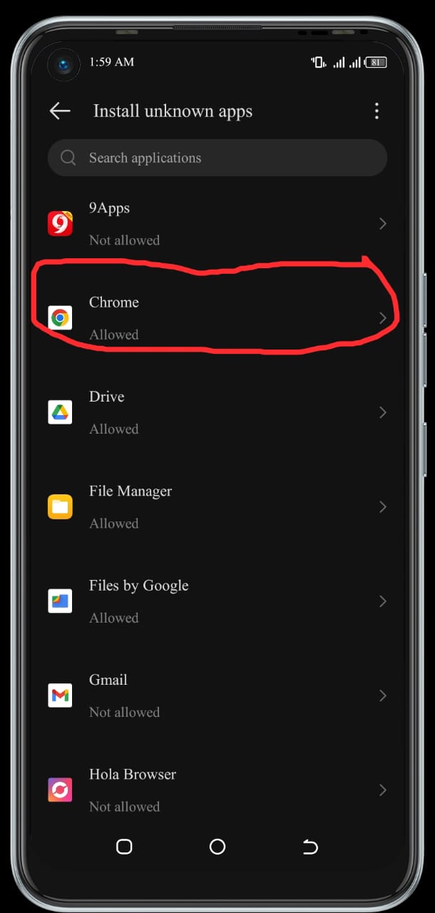 How to enable installation from unknown sources
