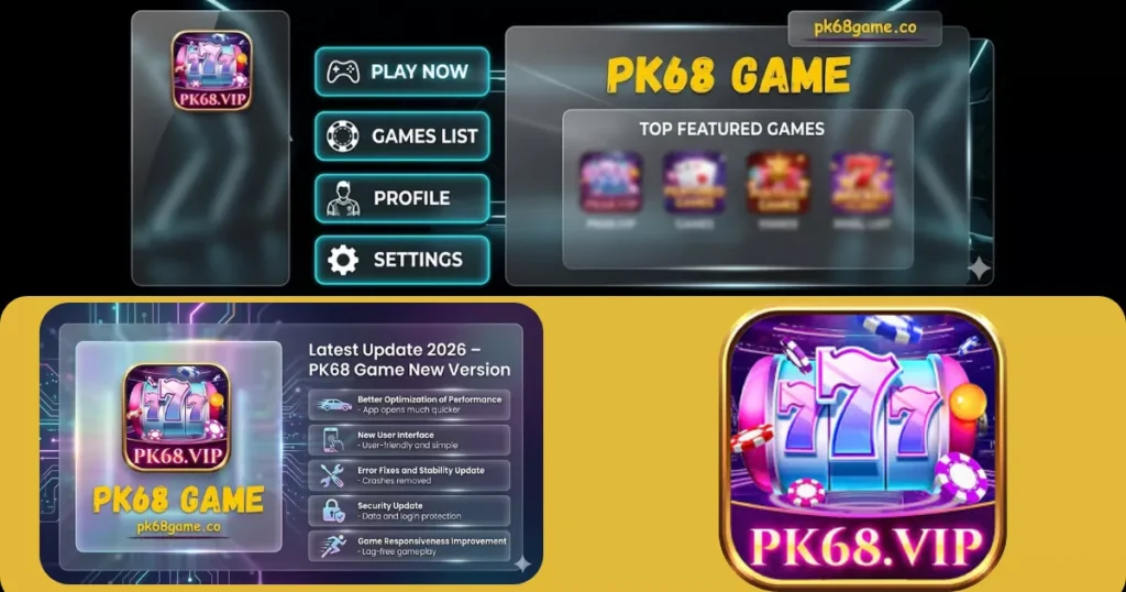 PK68 Game Main Menu Interface